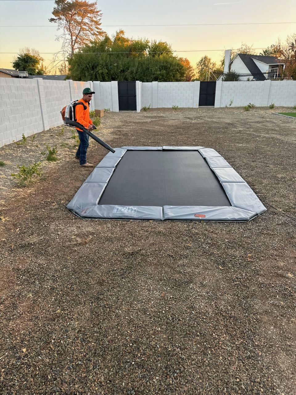 Clean job site after install